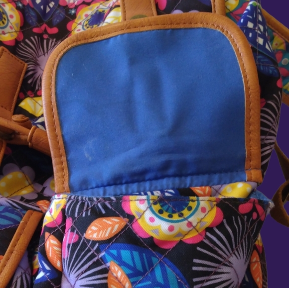 Lychee Bags Canvas Printed Backpack - Picture 4 of 11